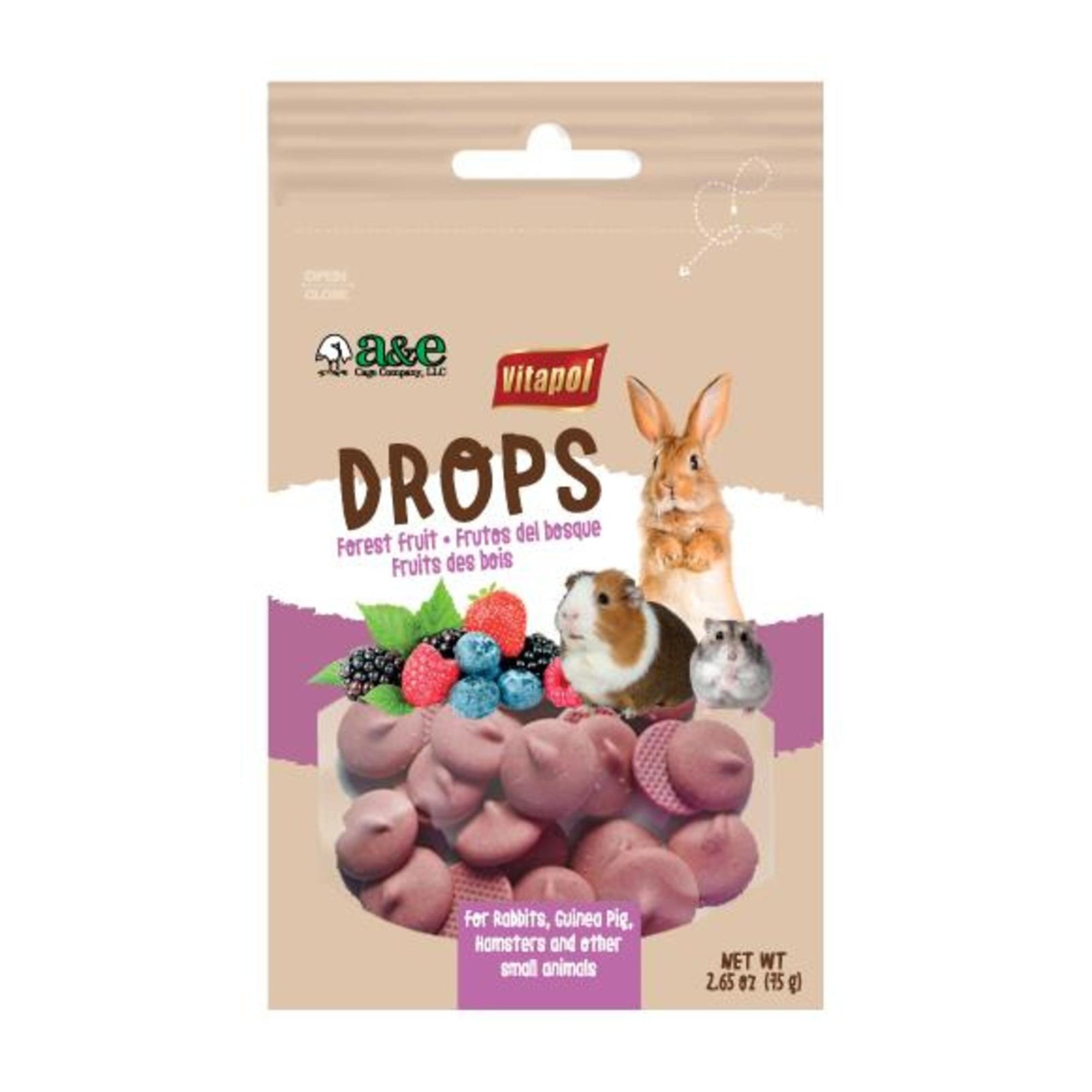 A  E Cages Vitapol Drops Small Animal Treats Forest Fruit, 1ea/2.65 oz